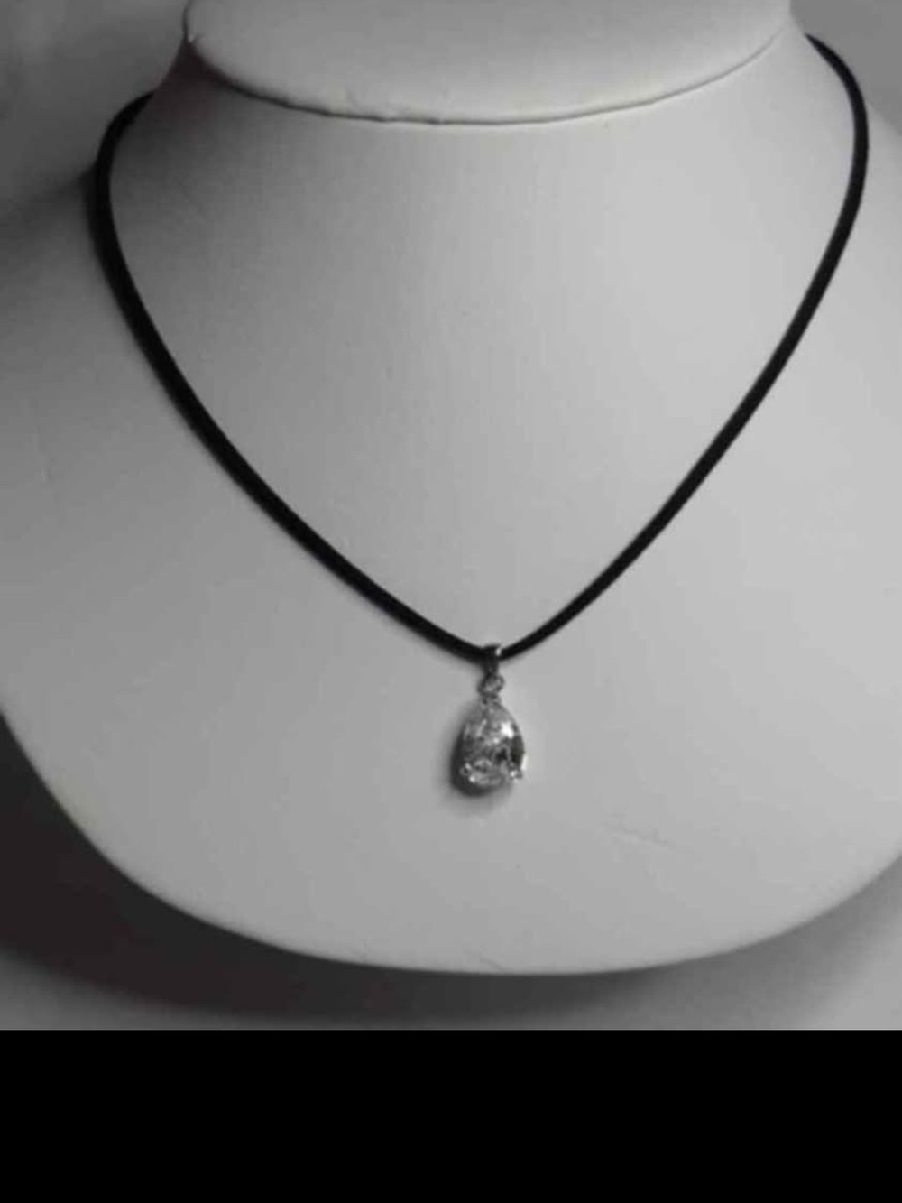 Clear Cubic Zirconia Sterling Silver Necklace